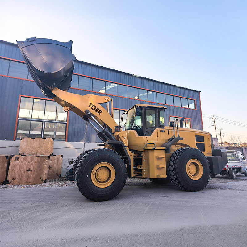 Cargadora de ruedas grande de 10 toneladas con motor Cummins y transmisión ZF.