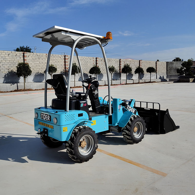 Cargadora eléctrica china de 0,5 toneladas para trabajos en interiores y almacenes.