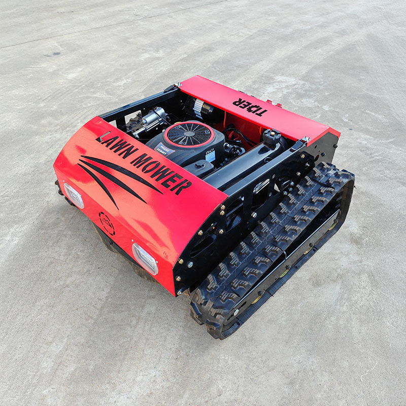 Cortacésped de orugas teledirigido de 0,8 m con motor de gasolina.