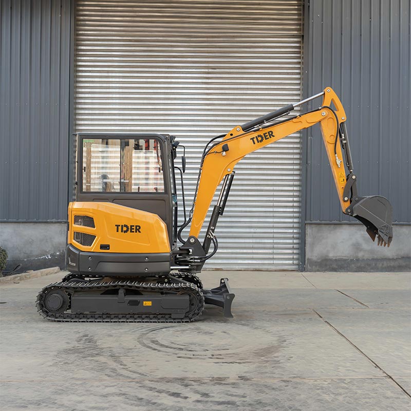 Miniexcavadora de cola cero de 3,5 toneladas con motor Kubota y orugas de acero.