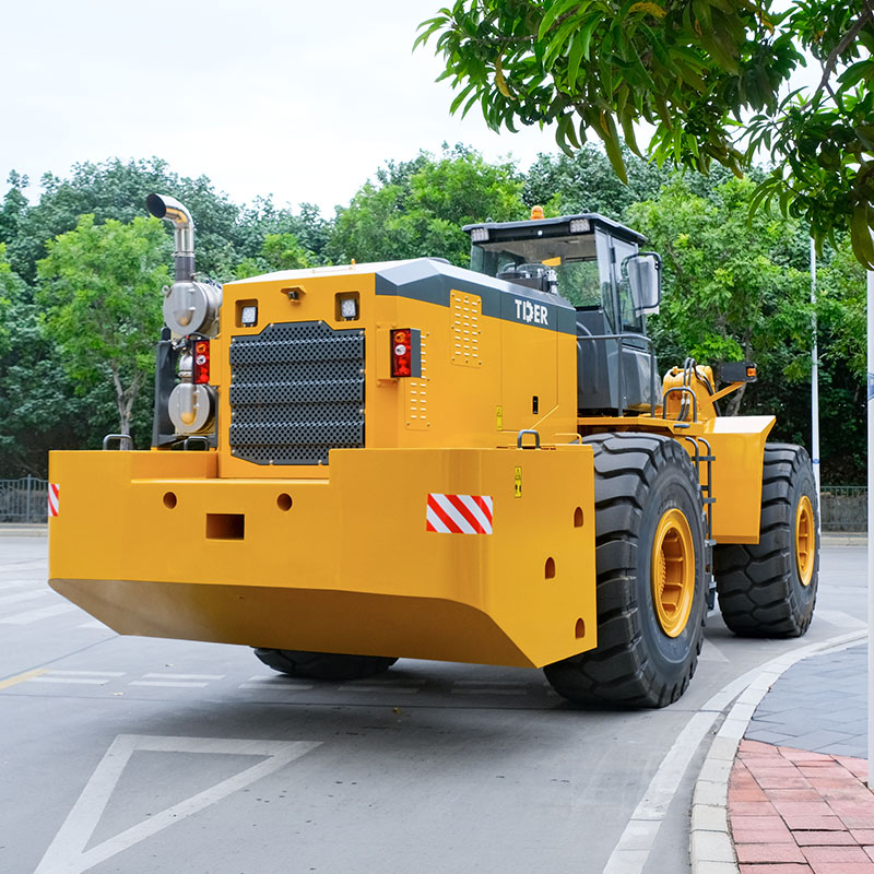 Carretilla elevadora de 45 toneladas con cargador de ruedas para aplicaciones industriales.