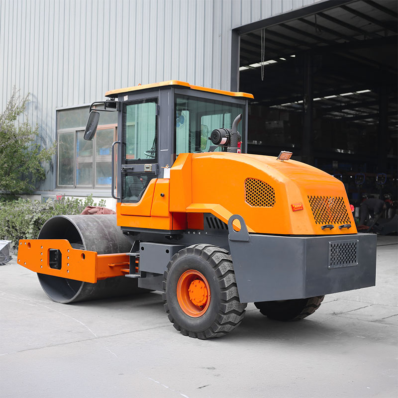 Rodillo compactador de tambor simple de 6 toneladas con sistema hidráulico XCMG.