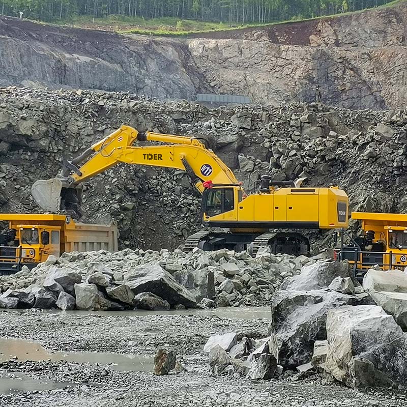 Excavadora de servicio pesado de 100 toneladas con motor Scania