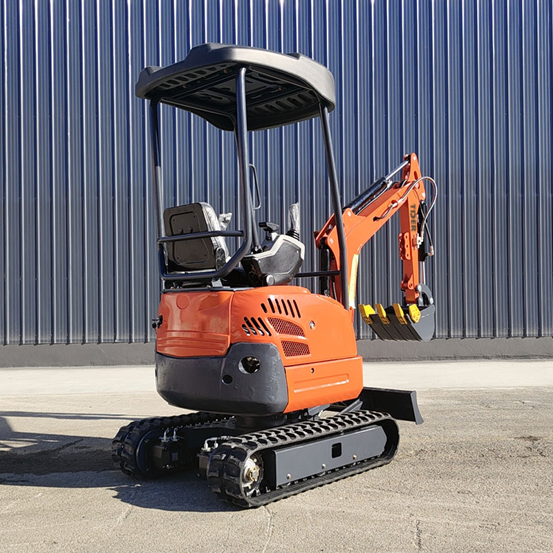 Miniexcavadora de 1,8 toneladas para un fácil mantenimiento.