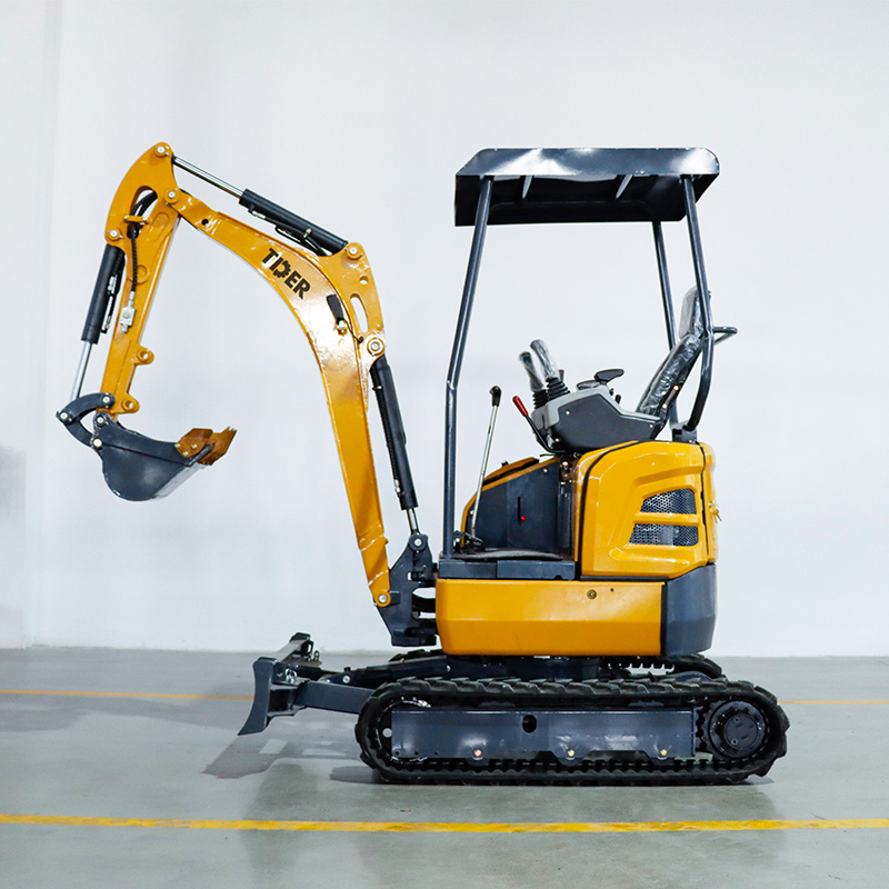 Miniexcavadora de 2 toneladas con chasis telescópico